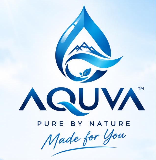 AQUVA logo, Pure by Nature, Made for You